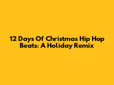 12 Days Of Christmas Hip Hop Beats: A Holiday Remix