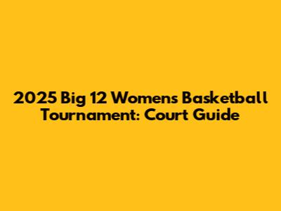 2025 Big 12 Women's Basketball Tournament: Court Guide