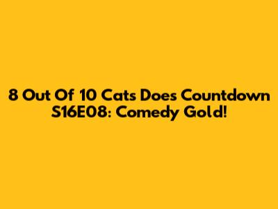 8 Out Of 10 Cats Does Countdown S16E08: Comedy Gold!