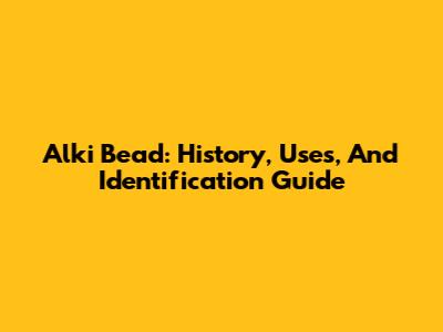 Alki Bead: History, Uses, And Identification Guide
