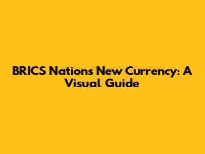 BRICS Nations' New Currency: A Visual Guide