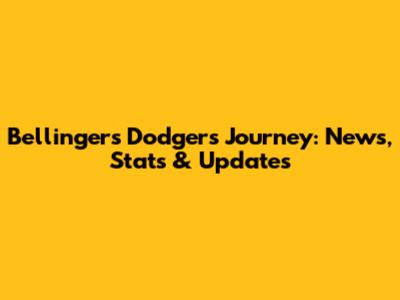 Bellinger's Dodgers Journey: News, Stats & Updates