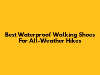 Best Waterproof Walking Shoes For All-Weather Hikes