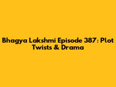 Bhagya Lakshmi Episode 387: Plot Twists & Drama