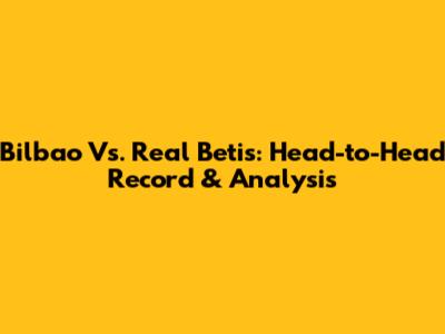 Bilbao Vs. Real Betis: Head-to-Head Record & Analysis