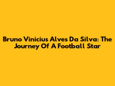 Bruno Vinicius Alves Da Silva: The Journey Of A Football Star