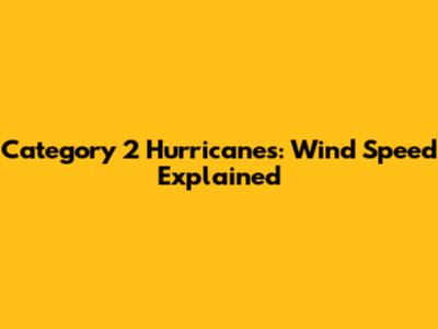 Category 2 Hurricanes: Wind Speed Explained