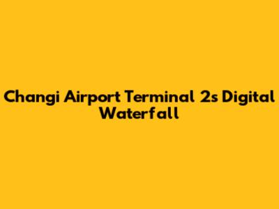 Changi Airport Terminal 2's Digital Waterfall