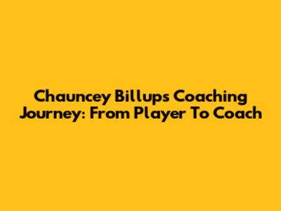 Chauncey Billups' Coaching Journey: From Player To Coach