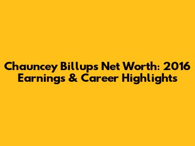 Chauncey Billups Net Worth: 2016 Earnings & Career Highlights