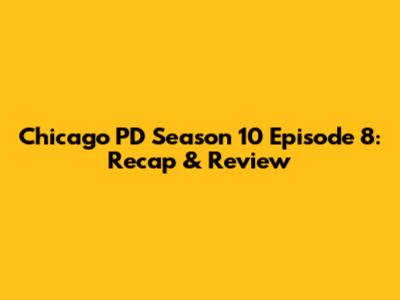 Chicago PD Season 10 Episode 8: Recap & Review