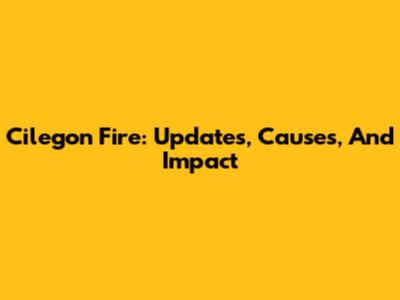 Cilegon Fire: Updates, Causes, And Impact