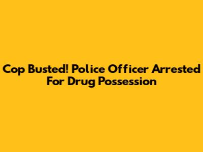 Cop Busted! Police Officer Arrested For Drug Possession