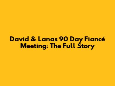 David & Lana's 90 Day Fiancé Meeting: The Full Story
