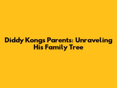 Diddy Kong's Parents: Unraveling His Family Tree