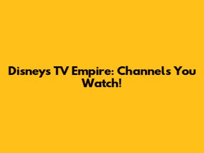 Disney's TV Empire: Channels You Watch!