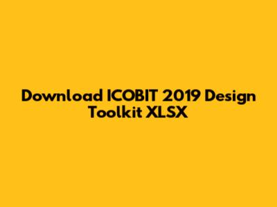 Download ICOBIT 2019 Design Toolkit XLSX