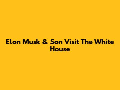Elon Musk & Son Visit The White House