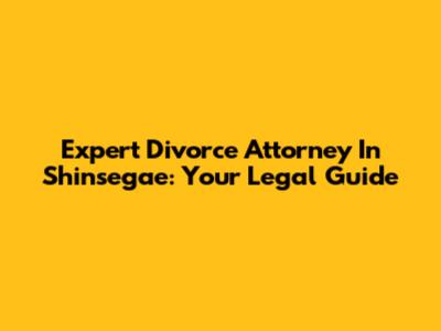 Expert Divorce Attorney In Shinsegae: Your Legal Guide
