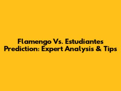Flamengo Vs. Estudiantes Prediction: Expert Analysis & Tips