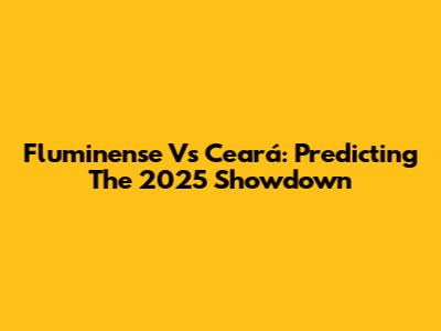 Fluminense Vs Ceará: Predicting The 2025 Showdown