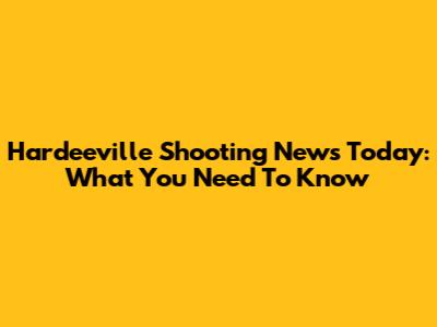 Hardeeville Shooting News Today: What You Need To Know