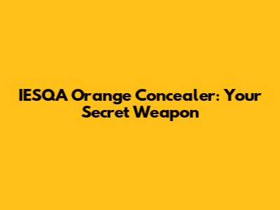 IESQA Orange Concealer: Your Secret Weapon