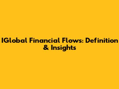 IGlobal Financial Flows: Definition & Insights