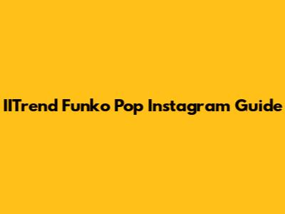 IITrend Funko Pop Instagram Guide