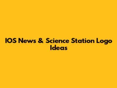 IOS News & Science Station Logo Ideas