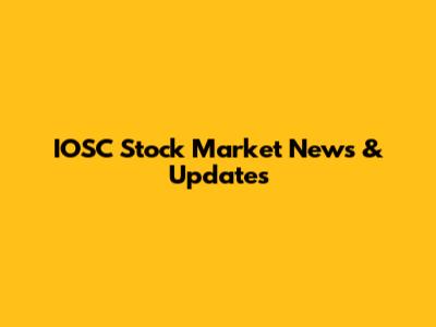 IOSC Stock Market News & Updates