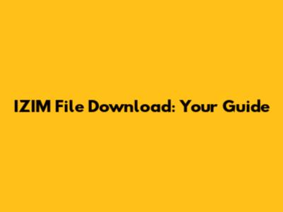 IZIM File Download: Your Guide