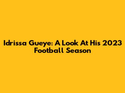 Idrissa Gueye: A Look At His 2023 Football Season