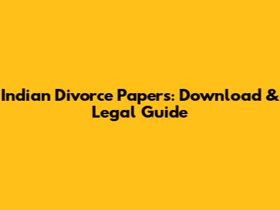 Indian Divorce Papers: Download & Legal Guide