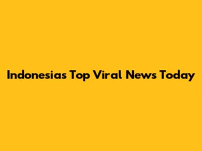 Indonesia's Top Viral News Today