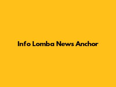 Info Lomba News Anchor
