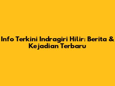 Info Terkini Indragiri Hilir: Berita & Kejadian Terbaru