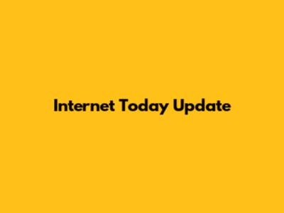 Internet Today Update
