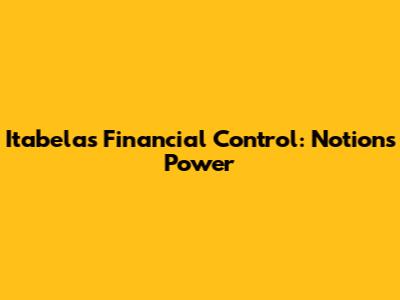 Itabela's Financial Control: Notion's Power