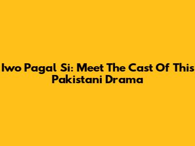 Iwo Pagal Si: Meet The Cast Of This Pakistani Drama