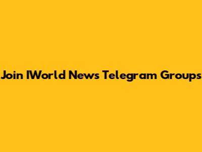 Join IWorld News Telegram Groups