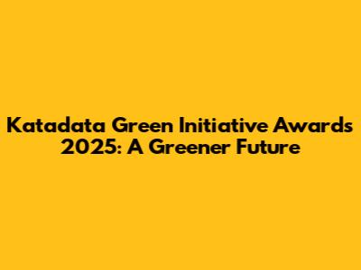Katadata Green Initiative Awards 2025: A Greener Future