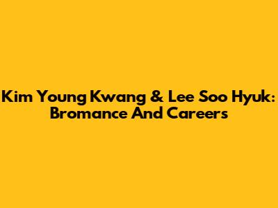 Kim Young Kwang & Lee Soo Hyuk: Bromance And Careers