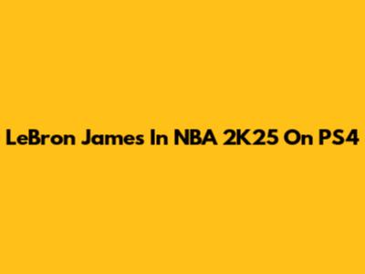 LeBron James In NBA 2K25 On PS4