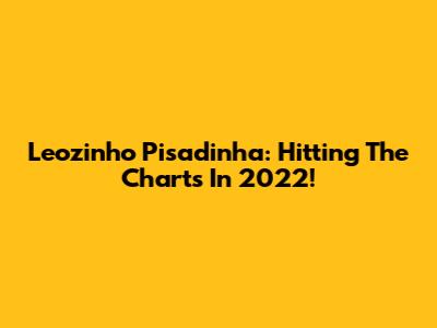 Leozinho Pisadinha: Hitting The Charts In 2022!