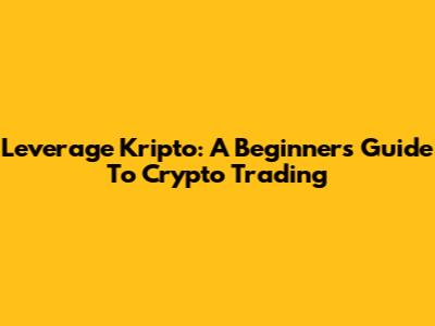 Leverage Kripto: A Beginner's Guide To Crypto Trading