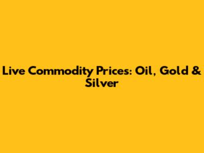 Live Commodity Prices: Oil, Gold & Silver