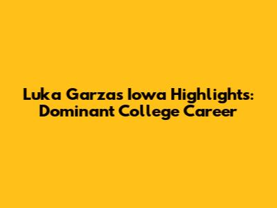 Luka Garza's Iowa Highlights: Dominant College Career