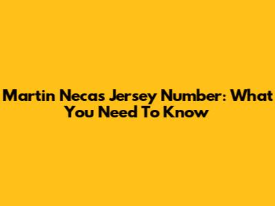 Martin Necas Jersey Number: What You Need To Know