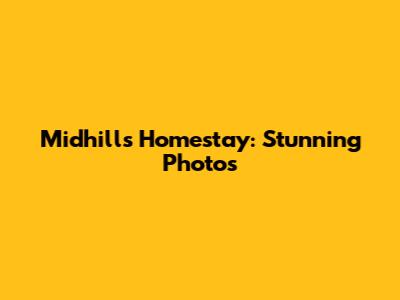 Midhills Homestay: Stunning Photos